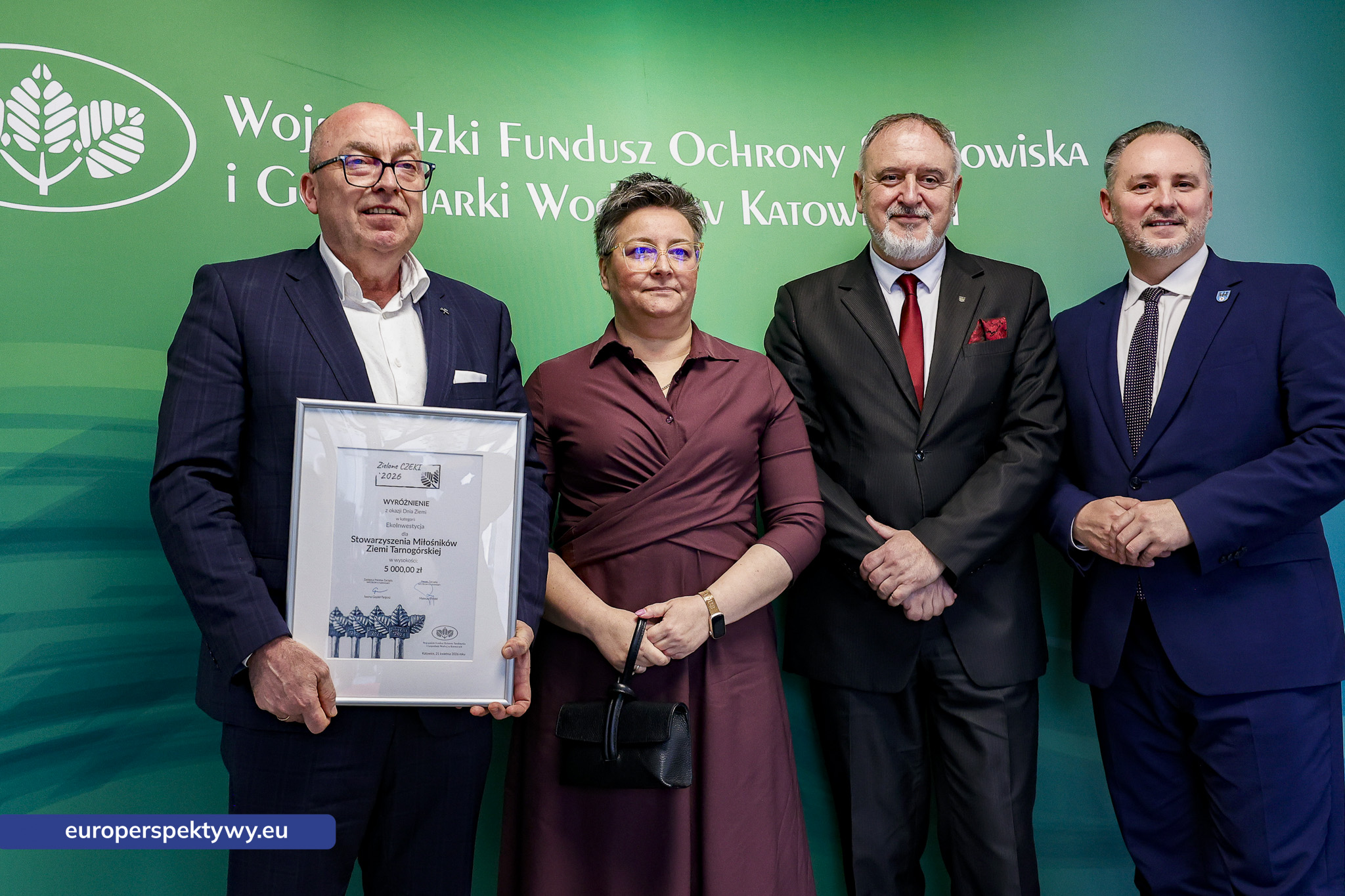 Europerspektywy Zielone Czeki 2026 rozdane. WFOŚiGW w Katowicach nagrodził liderów transformacji ekologicznej