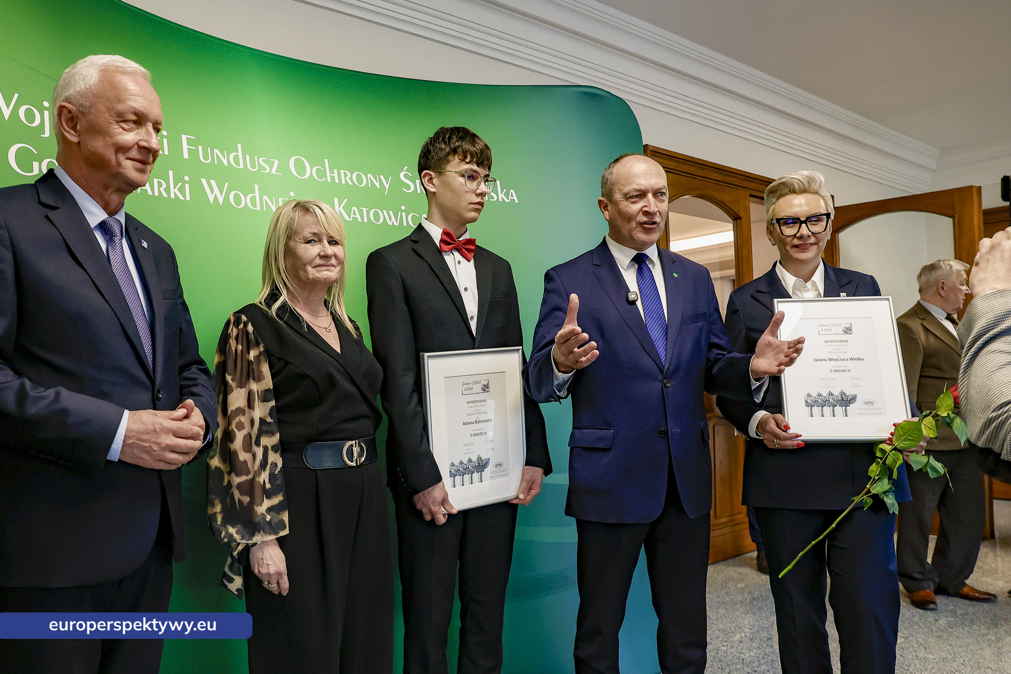 Europerspektywy Zielone Czeki 2026 rozdane. WFOŚiGW w Katowicach nagrodził liderów transformacji ekologicznej