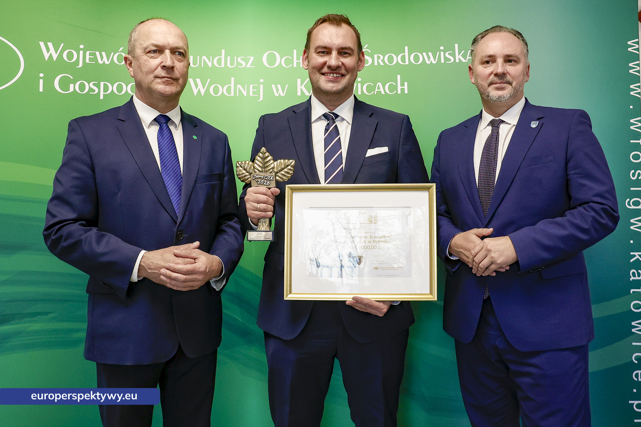 Europerspektywy Zielone Czeki 2026 rozdane. WFOŚiGW w Katowicach nagrodził liderów transformacji ekologicznej