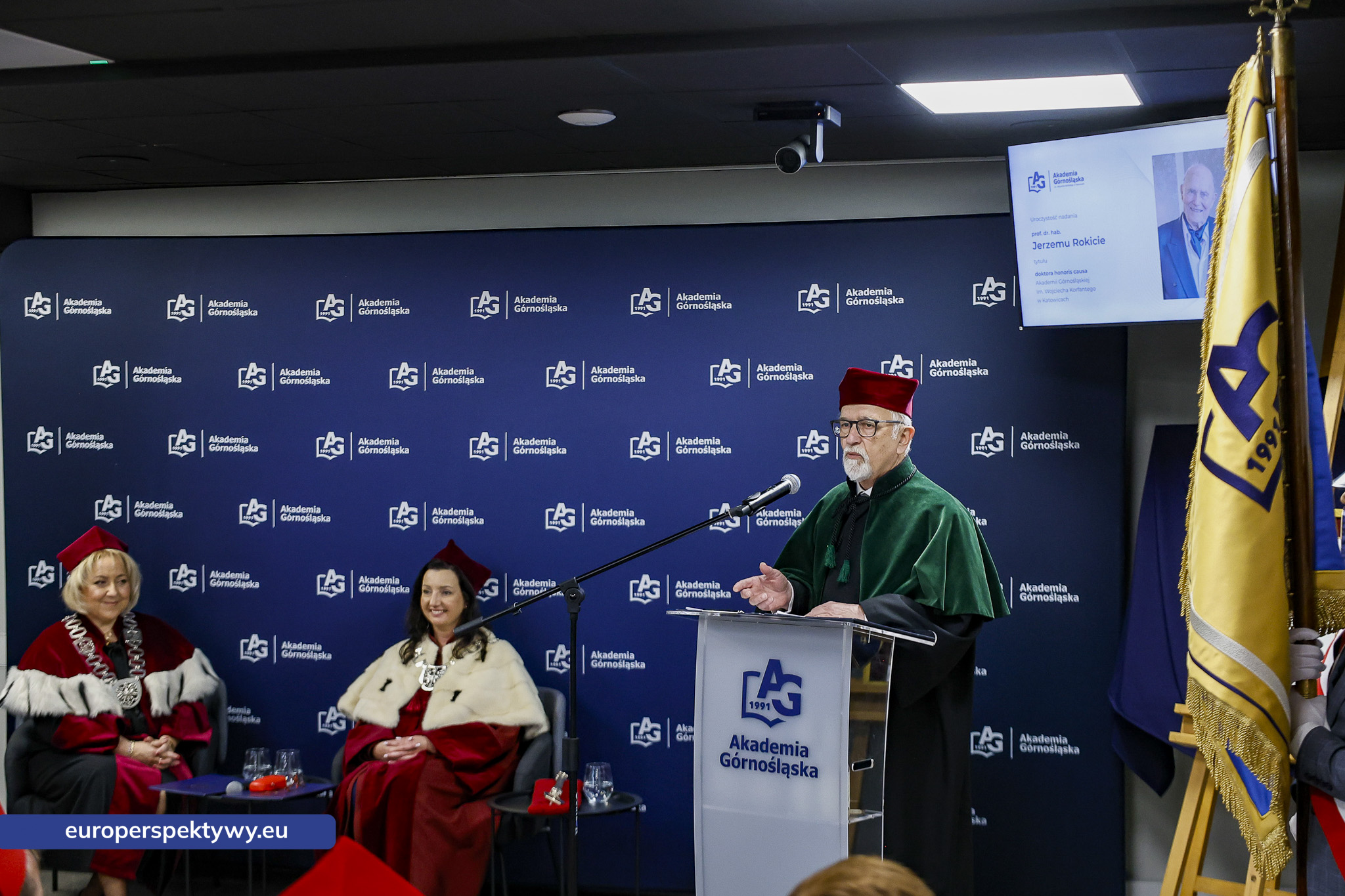 Europerspektywy Akademia Górnośląska uhonorowała prof. Jerzego Rokitę tytułem doktora honoris causa