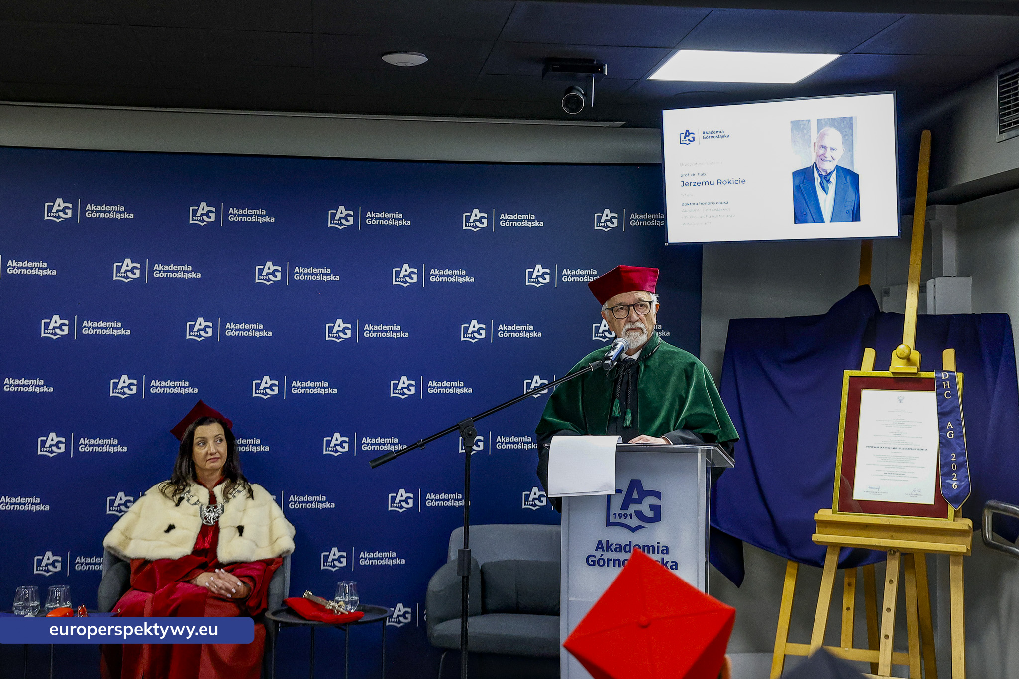 Europerspektywy Akademia Górnośląska uhonorowała prof. Jerzego Rokitę tytułem doktora honoris causa