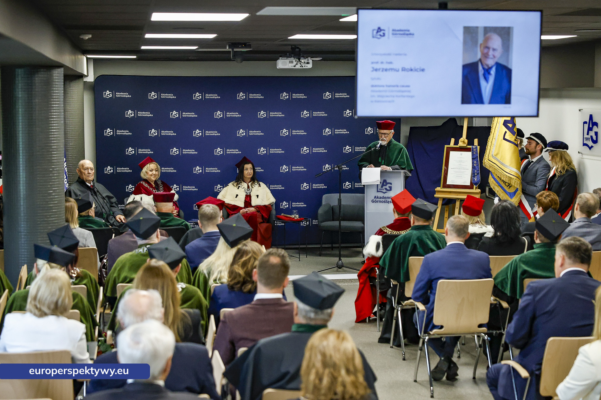 Europerspektywy Akademia Górnośląska uhonorowała prof. Jerzego Rokitę tytułem doktora honoris causa