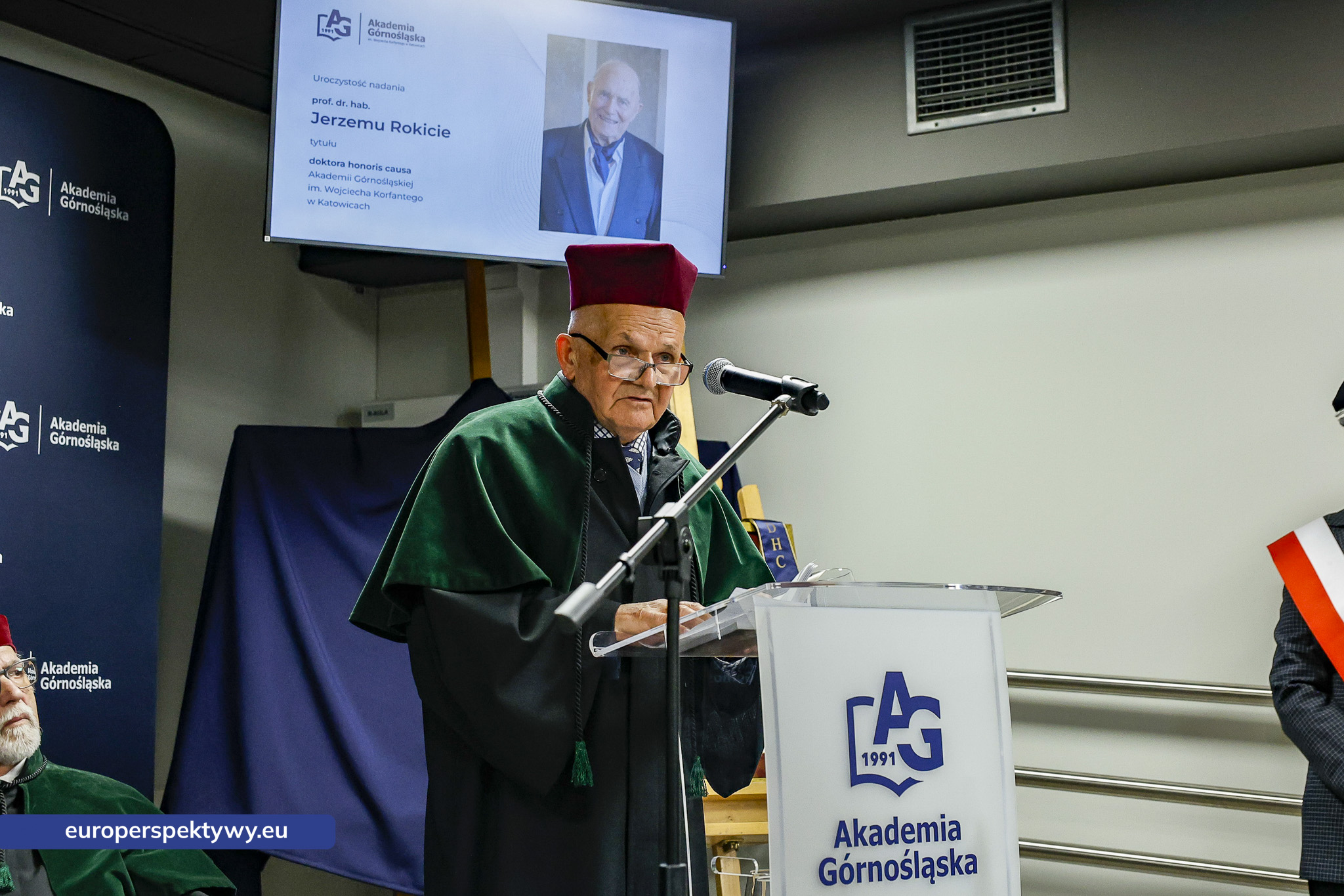 Europerspektywy Akademia Górnośląska uhonorowała prof. Jerzego Rokitę tytułem doktora honoris causa