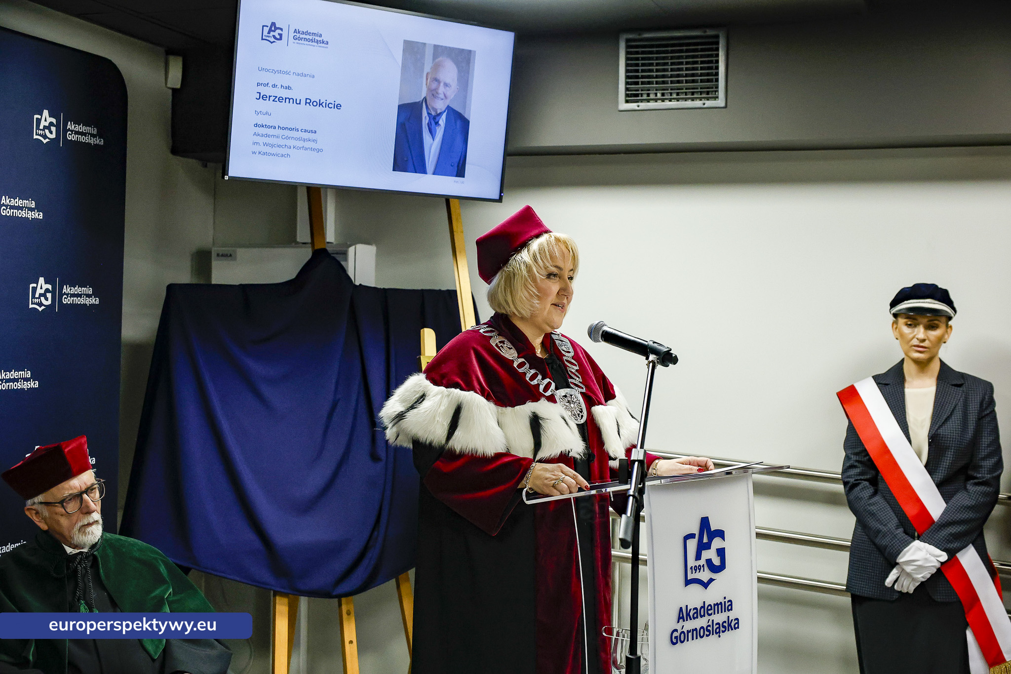 Europerspektywy Akademia Górnośląska uhonorowała prof. Jerzego Rokitę tytułem doktora honoris causa