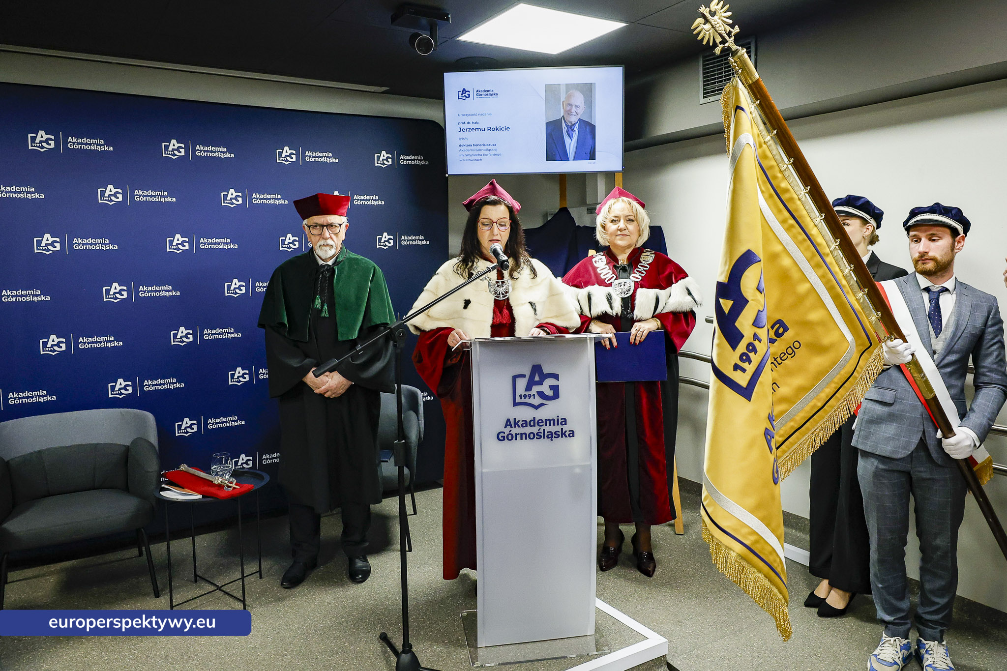 Europerspektywy Akademia Górnośląska uhonorowała prof. Jerzego Rokitę tytułem doktora honoris causa