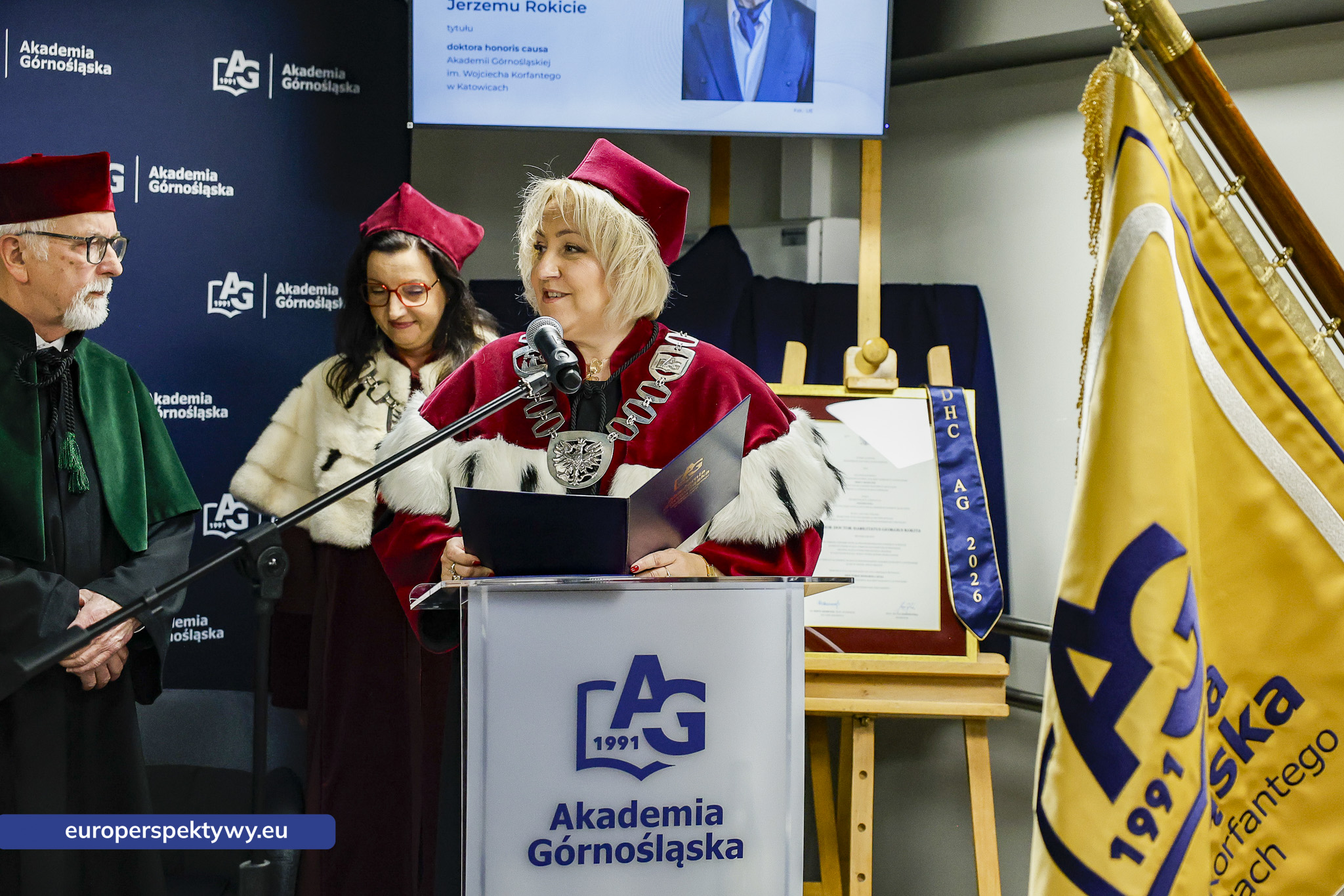 Europerspektywy Akademia Górnośląska uhonorowała prof. Jerzego Rokitę tytułem doktora honoris causa