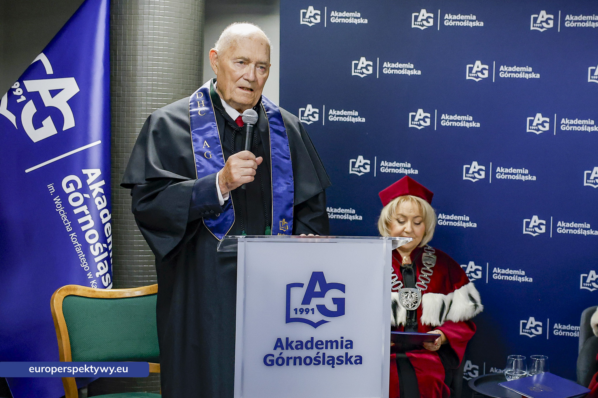 Europerspektywy Akademia Górnośląska uhonorowała prof. Jerzego Rokitę tytułem doktora honoris causa