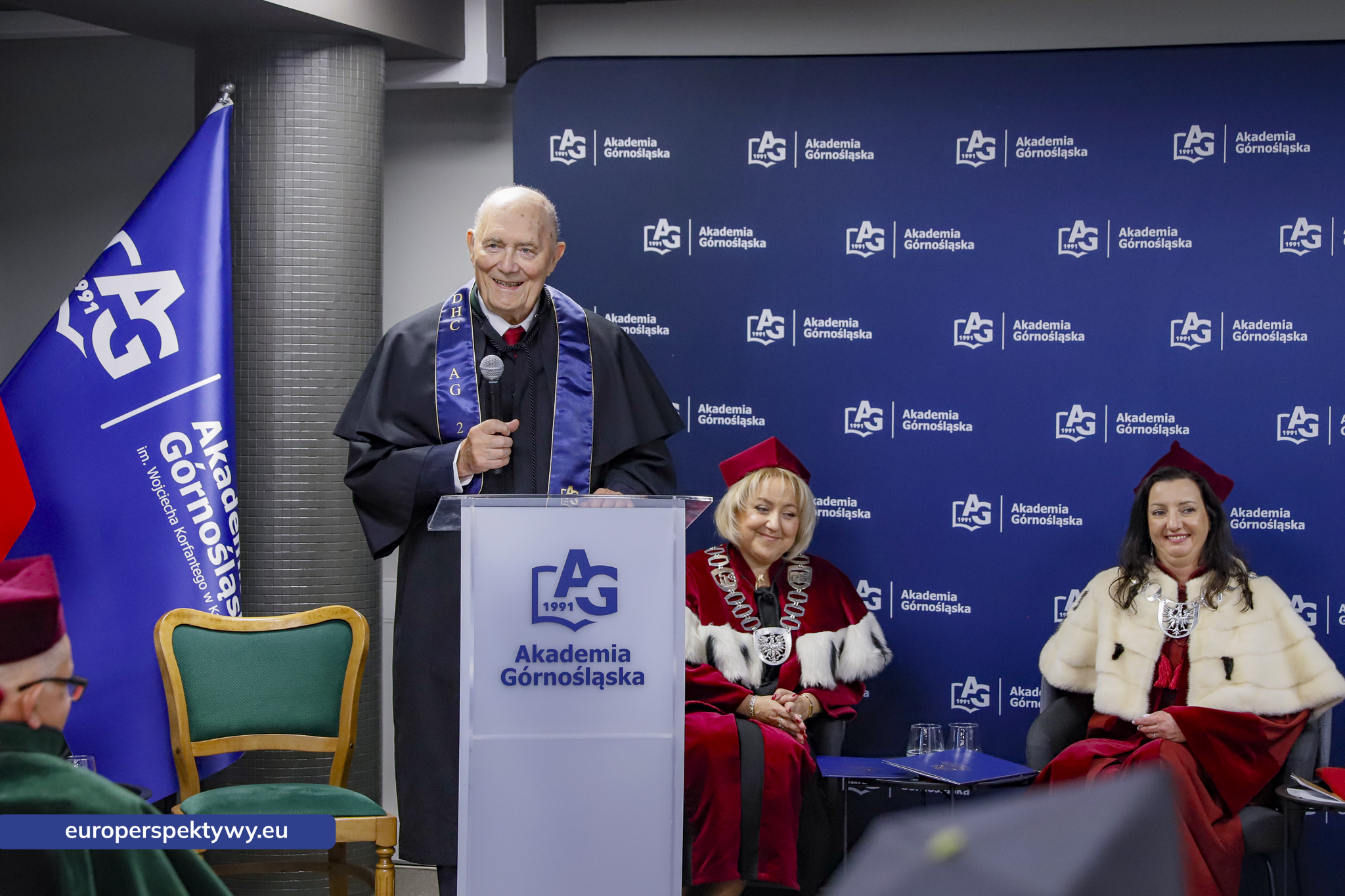 Europerspektywy Akademia Górnośląska uhonorowała prof. Jerzego Rokitę tytułem doktora honoris causa