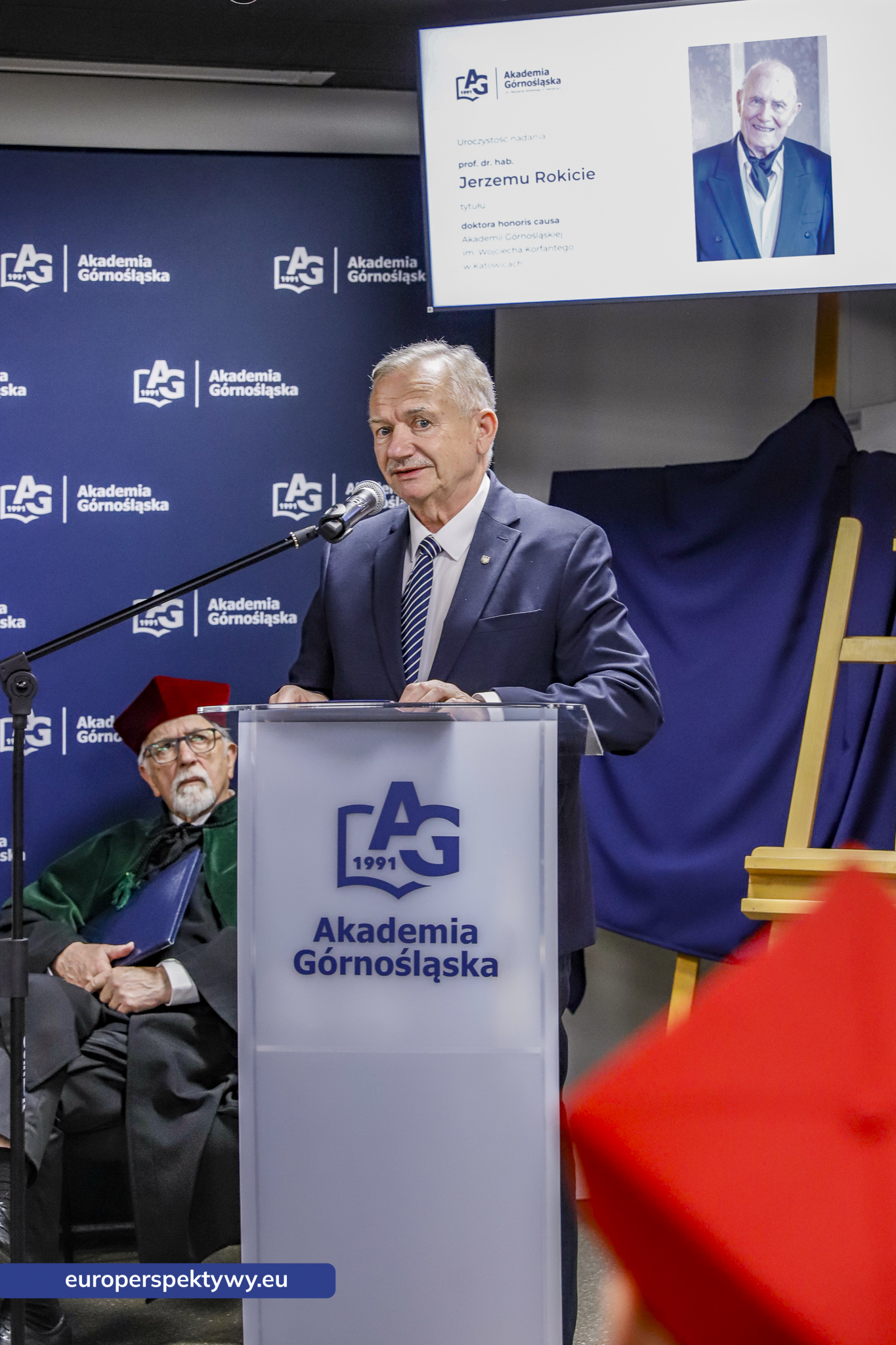 Europerspektywy Akademia Górnośląska uhonorowała prof. Jerzego Rokitę tytułem doktora honoris causa