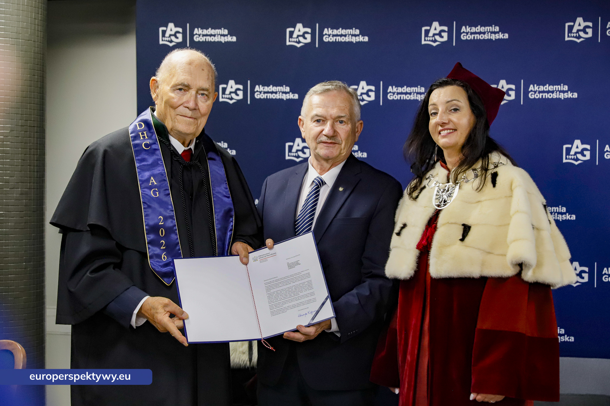 Europerspektywy Akademia Górnośląska uhonorowała prof. Jerzego Rokitę tytułem doktora honoris causa