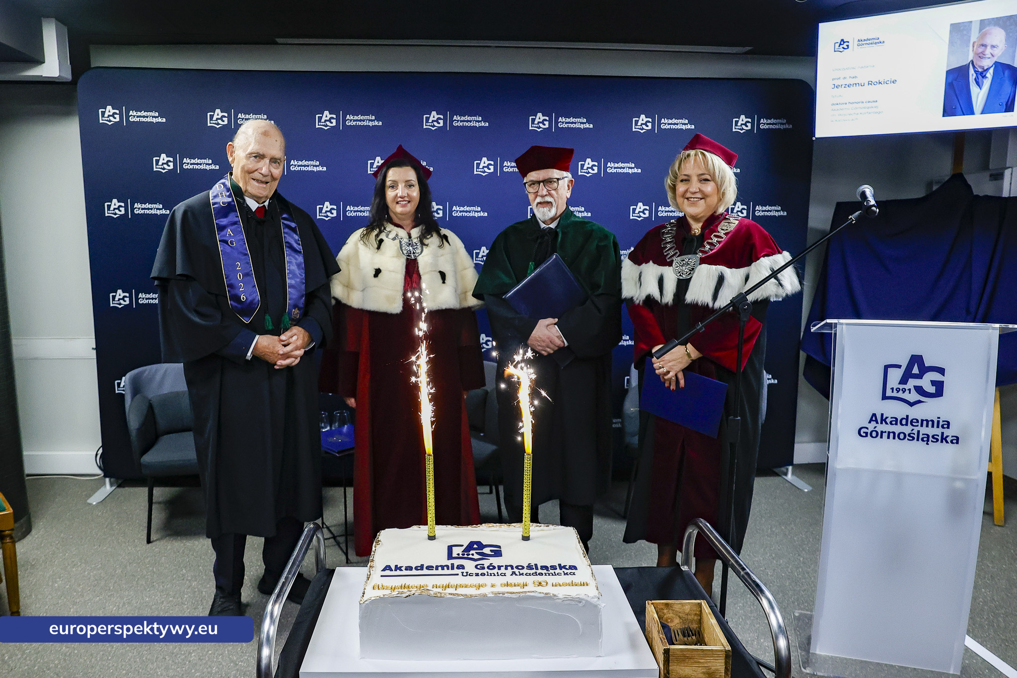 Europerspektywy Akademia Górnośląska uhonorowała prof. Jerzego Rokitę tytułem doktora honoris causa