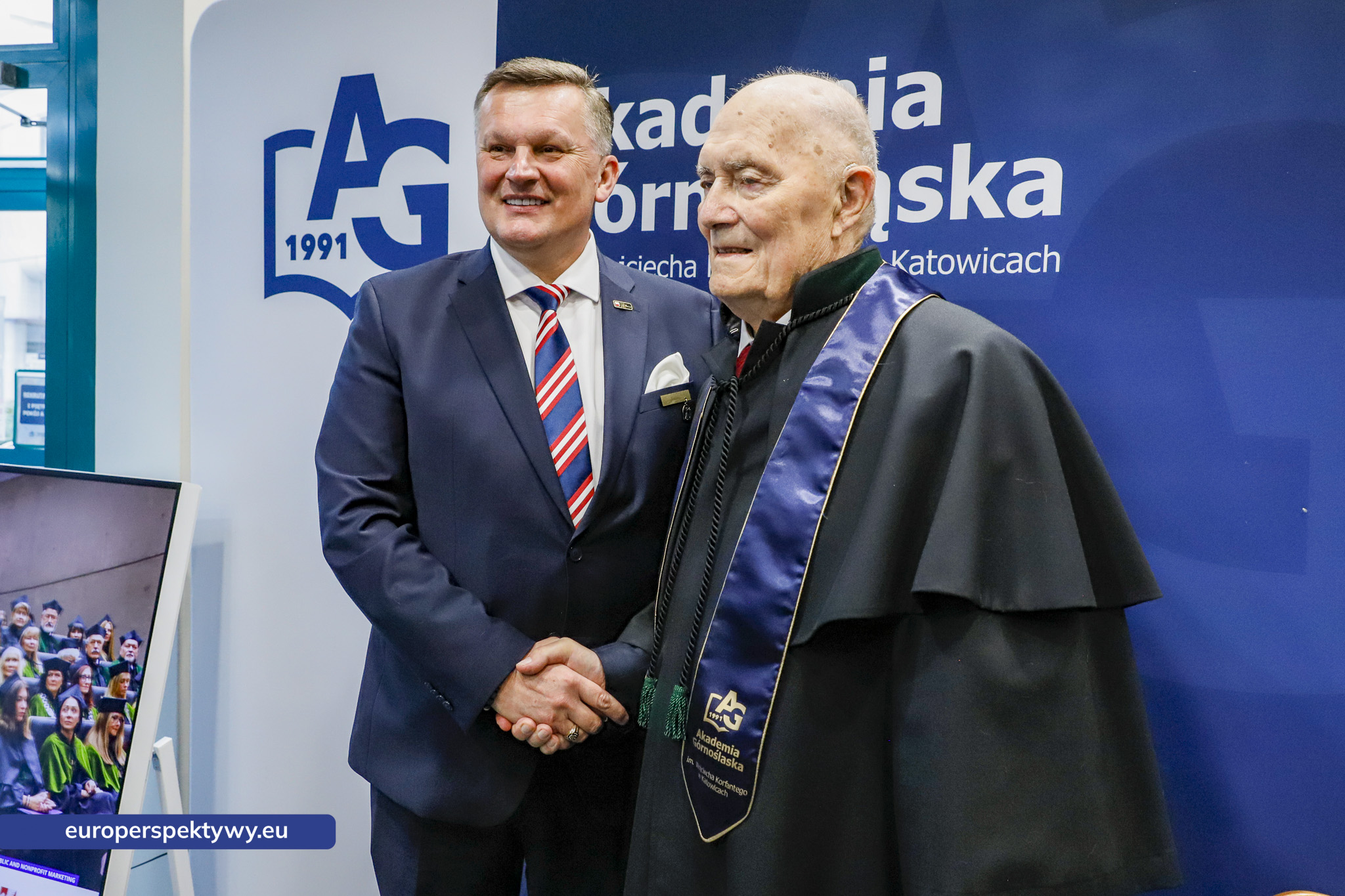 Europerspektywy Akademia Górnośląska uhonorowała prof. Jerzego Rokitę tytułem doktora honoris causa