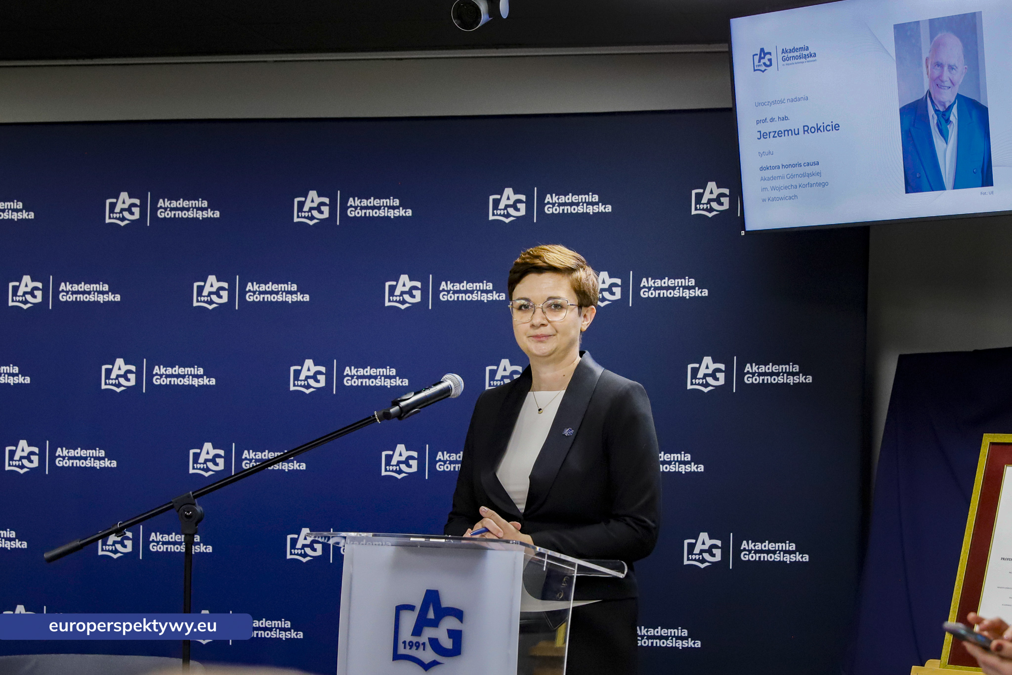 Europerspektywy Akademia Górnośląska uhonorowała prof. Jerzego Rokitę tytułem doktora honoris causa