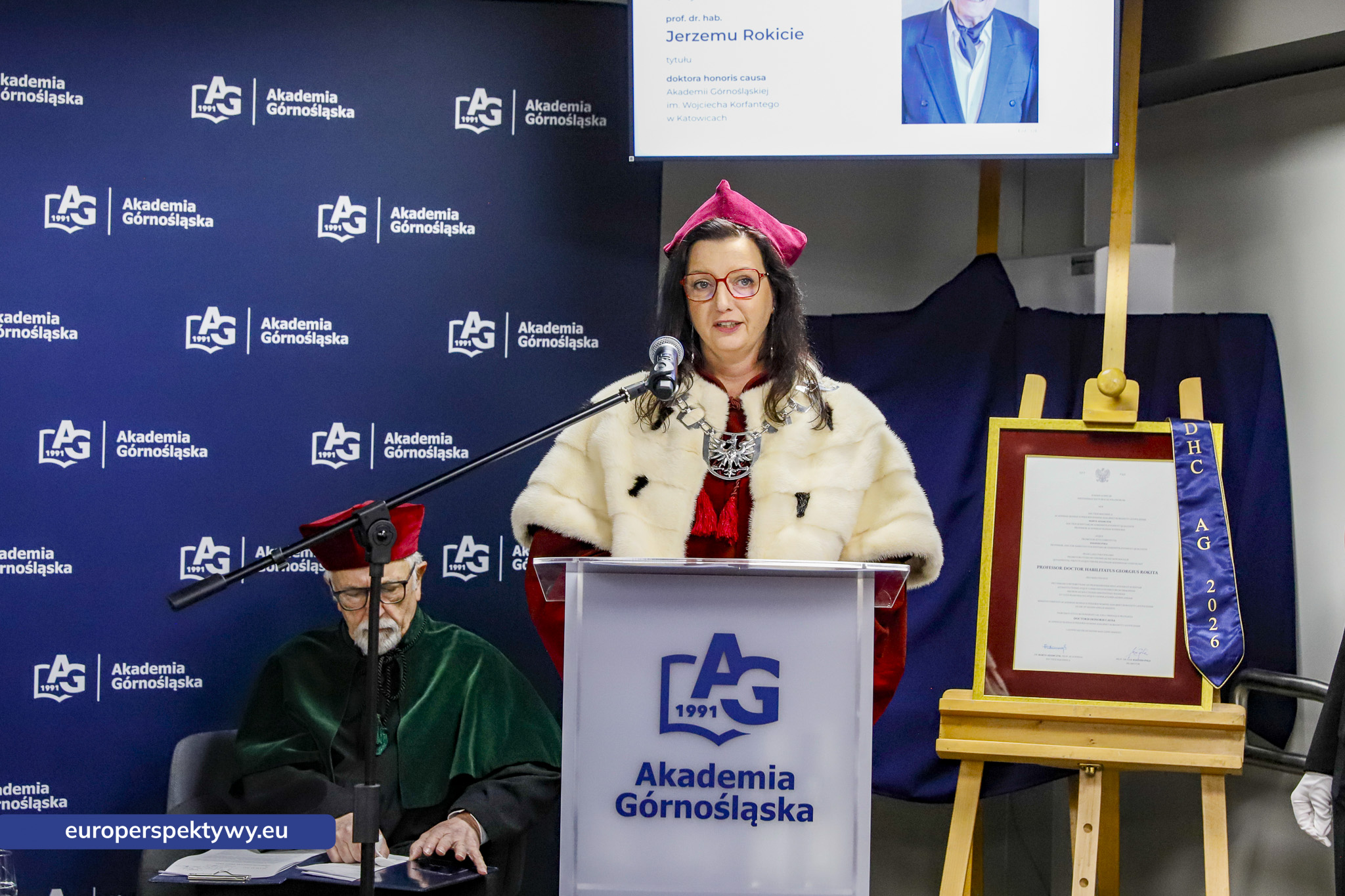 Europerspektywy Akademia Górnośląska uhonorowała prof. Jerzego Rokitę tytułem doktora honoris causa