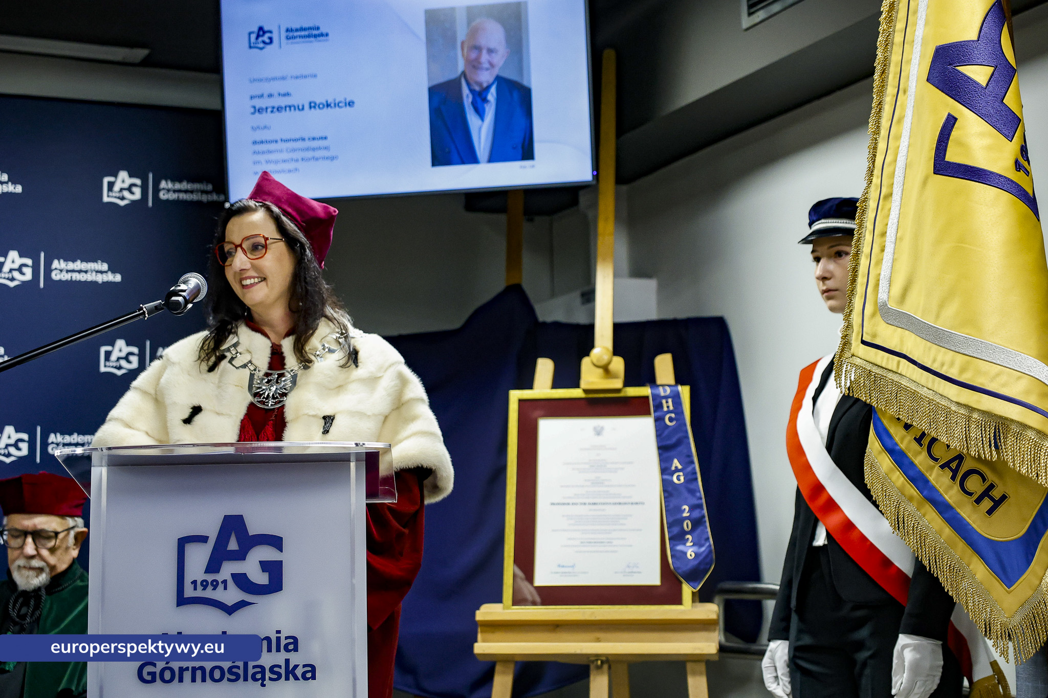 Europerspektywy Akademia Górnośląska uhonorowała prof. Jerzego Rokitę tytułem doktora honoris causa