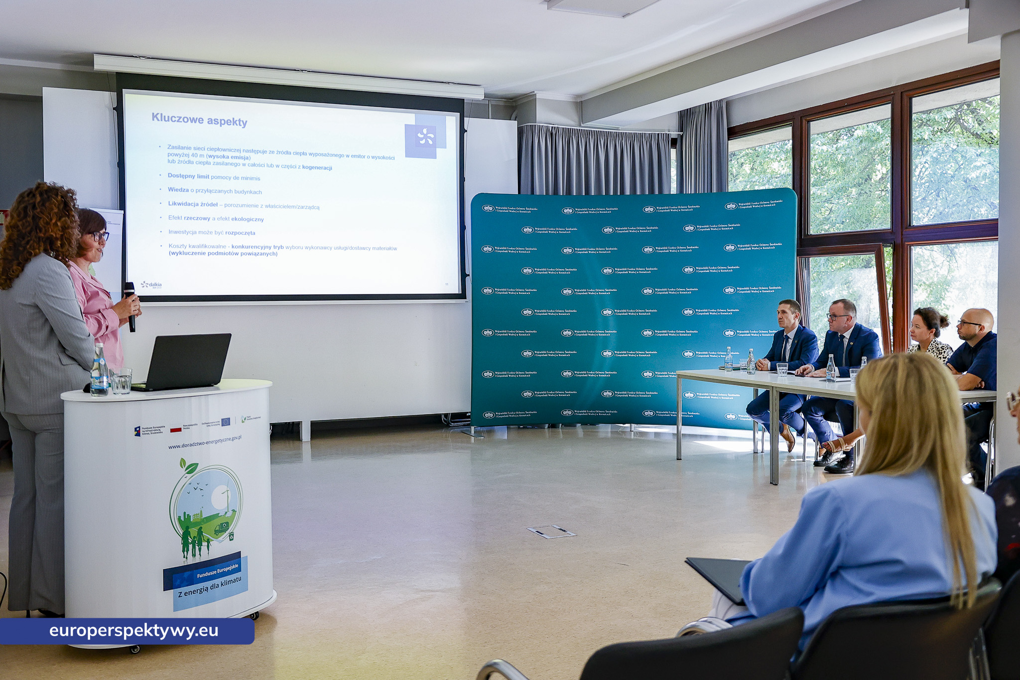 WFOŚiGW Spotkanie informacyjne-36 Europerspektywy WFOŚiGW: wsparcie dla transformacji energetycznej – spotkanie o programach „Ekowspólnota” i „Zamień piec na sieć”