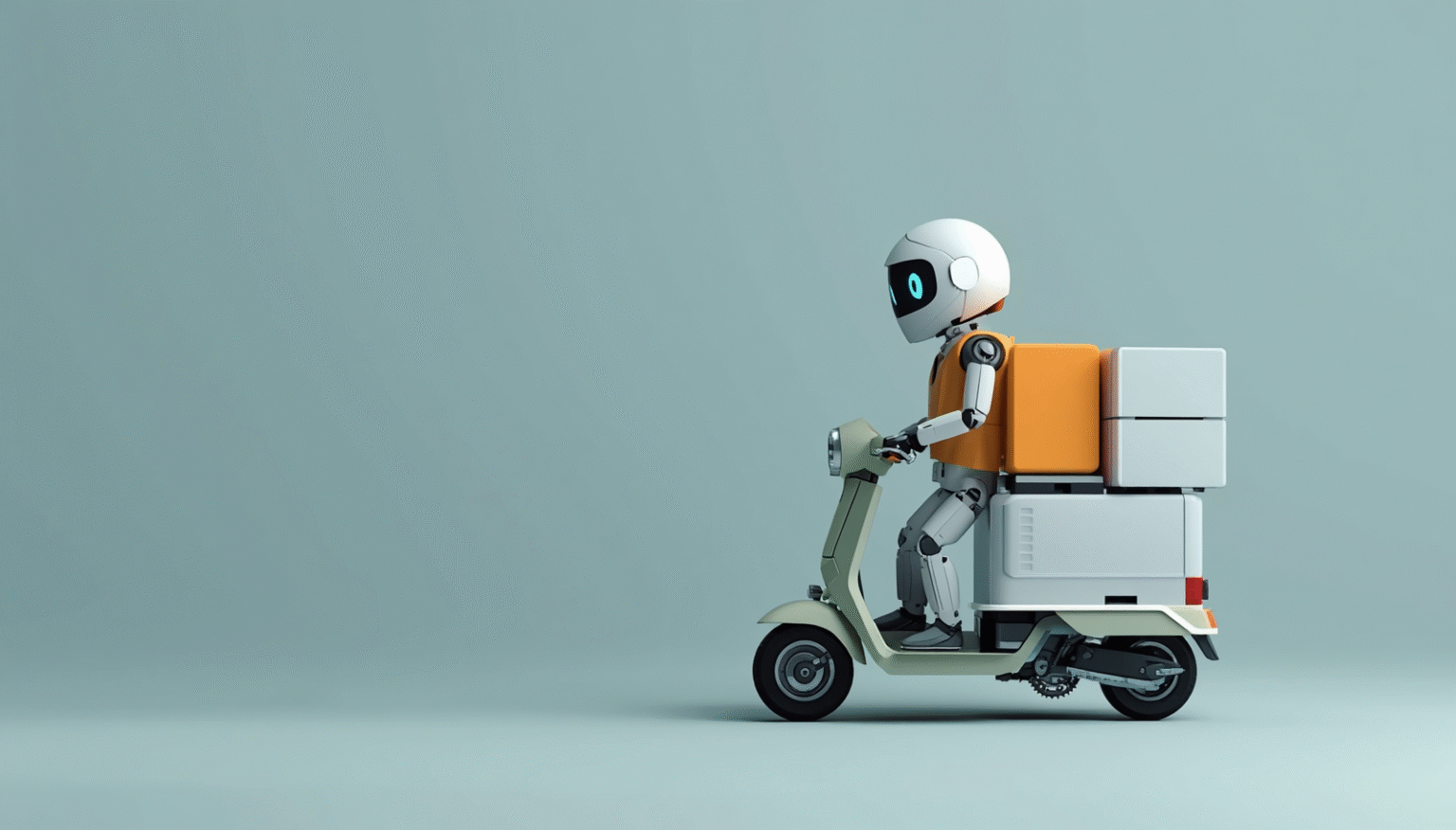 zwolnienia przez AI - robot dostawca