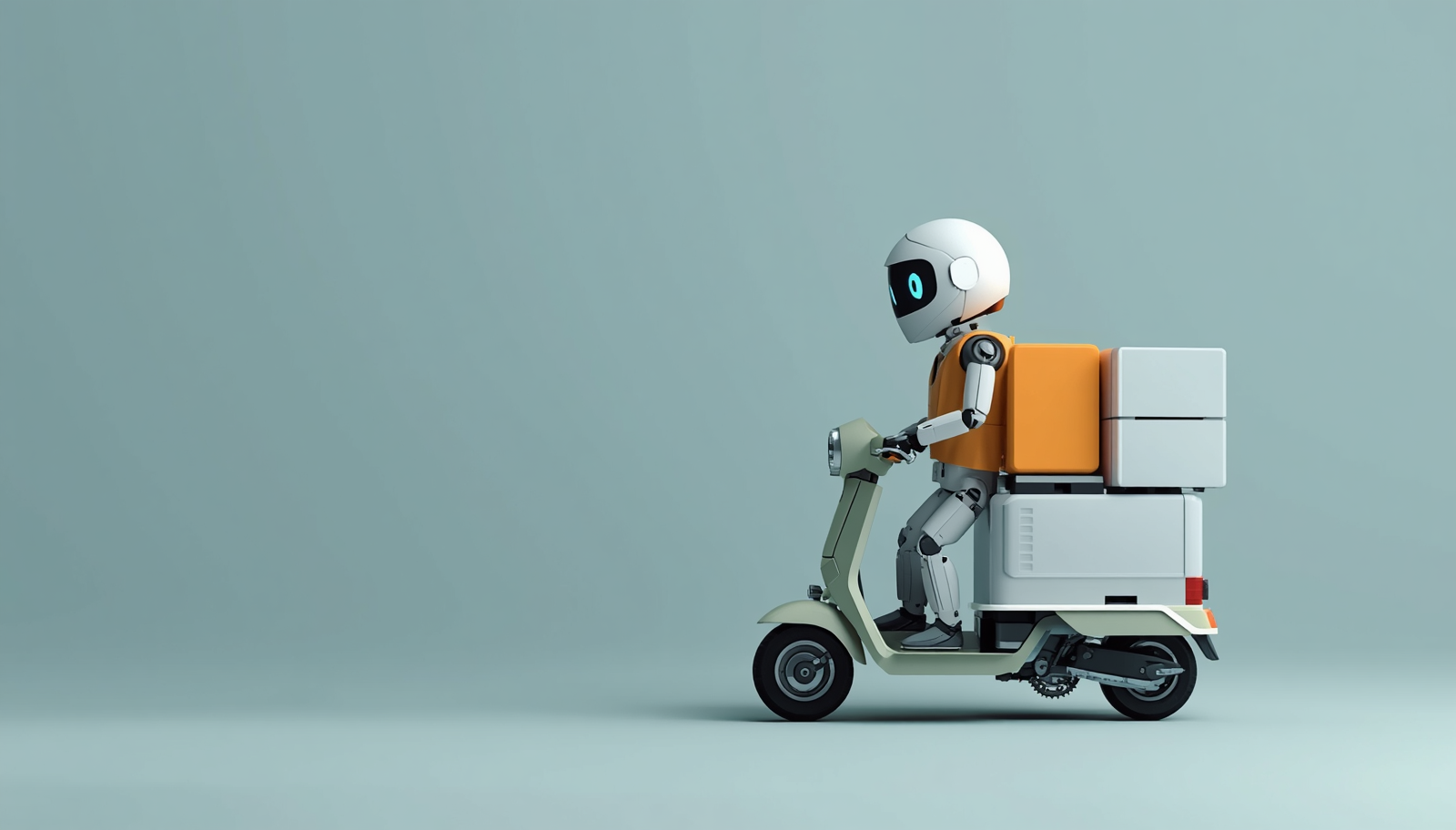 zwolnienia przez AI - robot dostawca