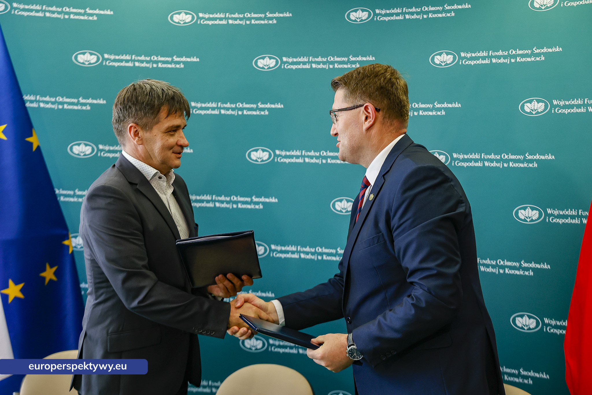 WFOŚiGW Podpisanie umów z Gminą Bestwiną oraz Wodociągami Cieszyńskimi -10 Europerspektywy WFOŚiGW wsparł inwestycje w bezpieczeństwo dostaw wody. Umowy z Gminą Bestwina i Wodociągami Cieszyńskimi podpisane