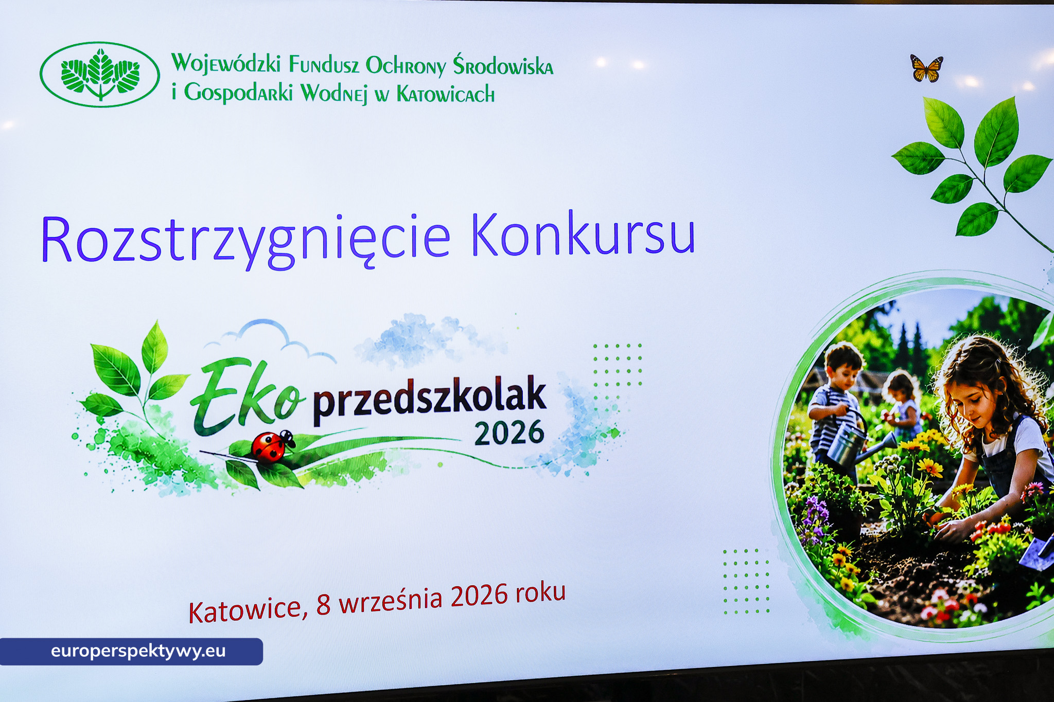 WFOŚiGW Eko Przedszkolak-4 Europerspektywy WFOŚiGW w Katowicach rozstrzygnął konkurs Ekoprzedszkolak 2026